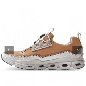 On Running Cloud Away away sneaker. Color almond and glacier. Size women’s 9